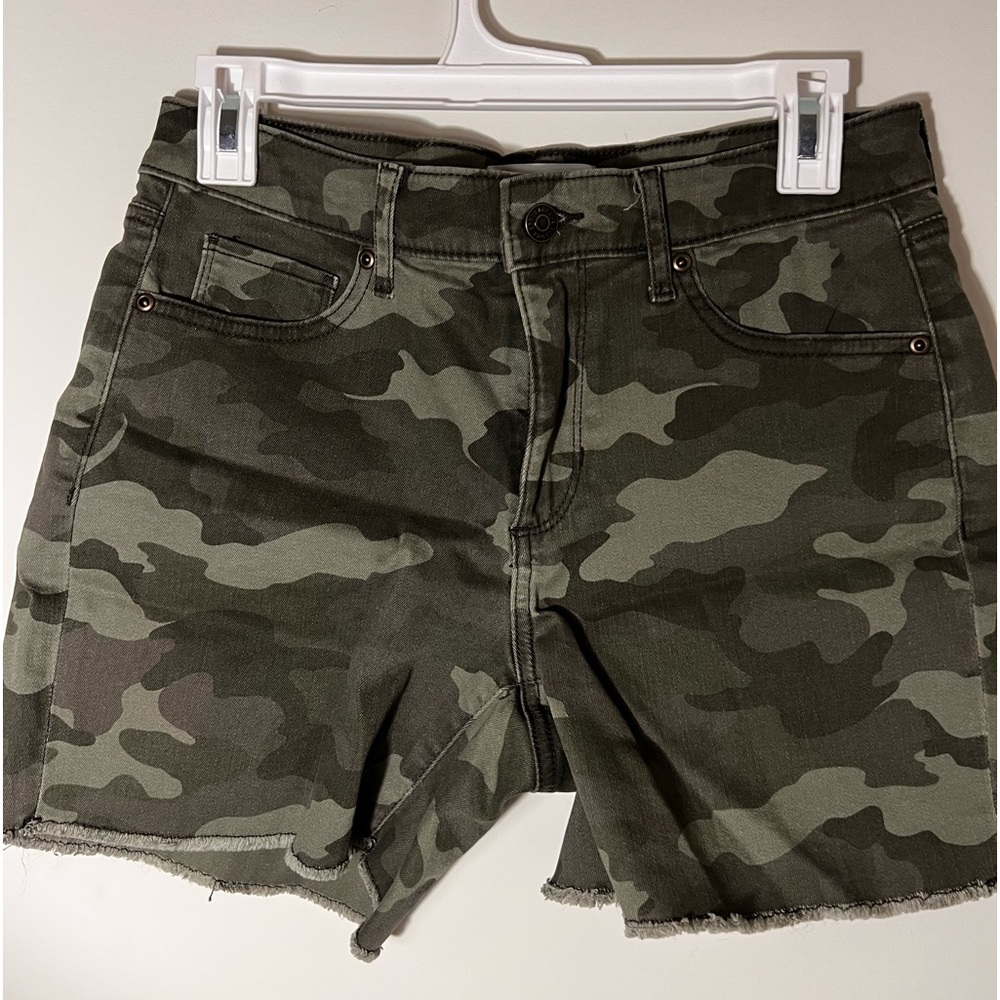 Green camouflage shorts